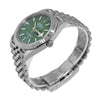 Rolex Datejust II 41mm Stainless Steel Green Index Dial 18K White Gold Fluted Bezel 126334-Da Vinci Fine Jewelry