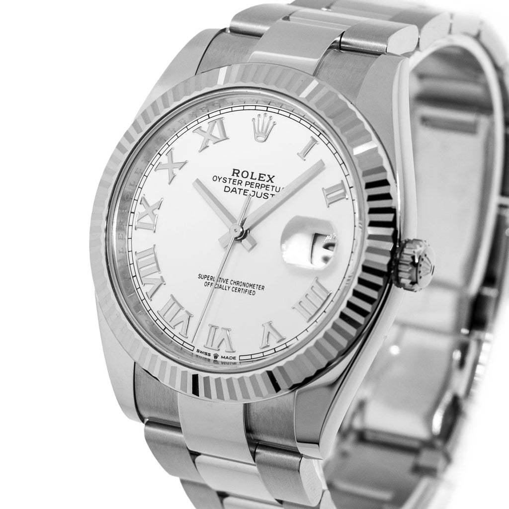 Rolex datejust 41 white roman on sale