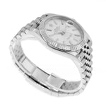 Rolex Datejust II 41mm White Gold & Steel Silver Index Dial Fluted Bezel 126334-Da Vinci Fine Jewelry