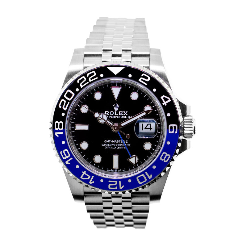 Rolex GMT-Master II "Batman" 40mm Stainless Steel Black Dial & Black & Blue Bezel 126710BLNR
