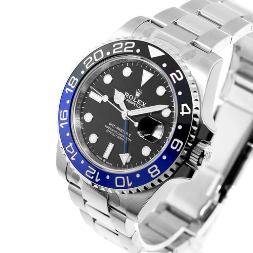 Rolex GMT-Master II "Batman" 40mm Stainless Steel Black Dial & Black & Blue Bezel 126710BLNR-Da Vinci Fine Jewelry
