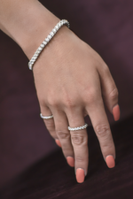 Diamond Tennis Bracelet - 14K White Gold - 7.70ct.-Da Vinci Fine Jewelry