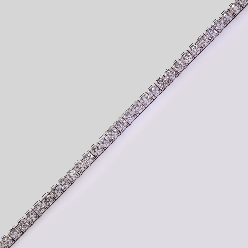 Diamond Tennis Bracelet - 14K White Gold - 4.06ct.-Da Vinci Fine Jewelry