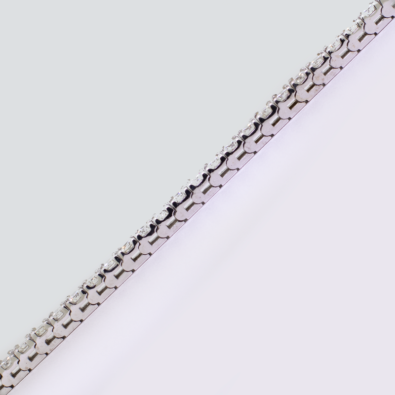Diamond Tennis Bracelet - 14K White Gold - 4.06ct.-Da Vinci Fine Jewelry