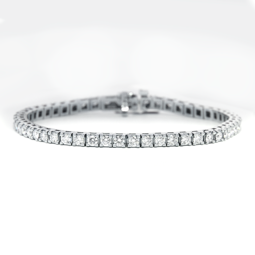 Diamond Tennis Bracelet - 14K White Gold - 4.02ct.-Da Vinci Fine Jewelry