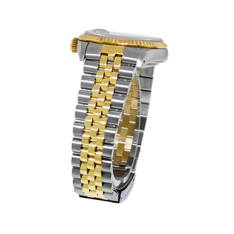 Rolex Datejust 36mm Yellow Gold & Steel Black Index Dial and Fluted Bezel 16233-Da Vinci Fine Jewelry