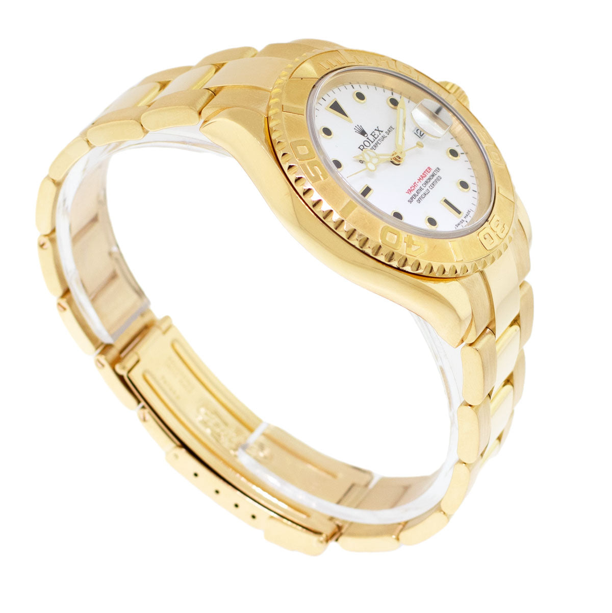 Rolex Yacht-Master Blue 16628 Yellow Gold Watch 40mm - Luxury Watches USA