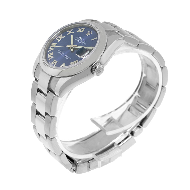 Rolex Lady-Datejust 31mm Stainless Steel Blue Roman Dial & Smooth Bezel 178240-Da Vinci Fine Jewelry