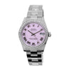 Rolex Lady-Datejust 31mm Stainless Steel Pink Roman Dial & Diamond Bezel 178240-Da Vinci Fine Jewelry