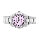 Rolex Lady-Datejust 31mm Stainless Steel Pink Roman Dial & Diamond Bezel 178240-Da Vinci Fine Jewelry