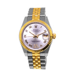 Rolex Datejust 31mm Yellow Gold & Steel Silver Roman Dial & Fluted Bezel 178273-Da Vinci Fine Jewelry