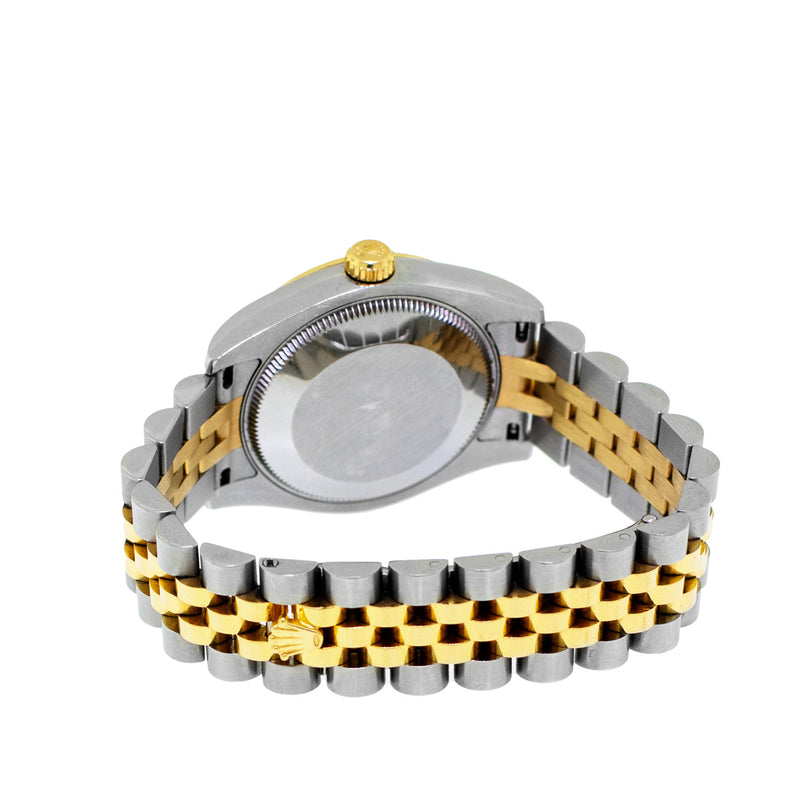 Rolex Datejust 31mm Yellow Gold & Steel Silver Roman Dial & Fluted Bezel 178273-Da Vinci Fine Jewelry