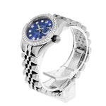 Rolex Lady Datejust 26mm Stainless Steel Blue Diamond Dial & Diamond Bezel 179160-Da Vinci Fine Jewelry