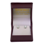 Diamond Stud Earrings - 14K White Gold - 2.03ct-Da Vinci Fine Jewelry