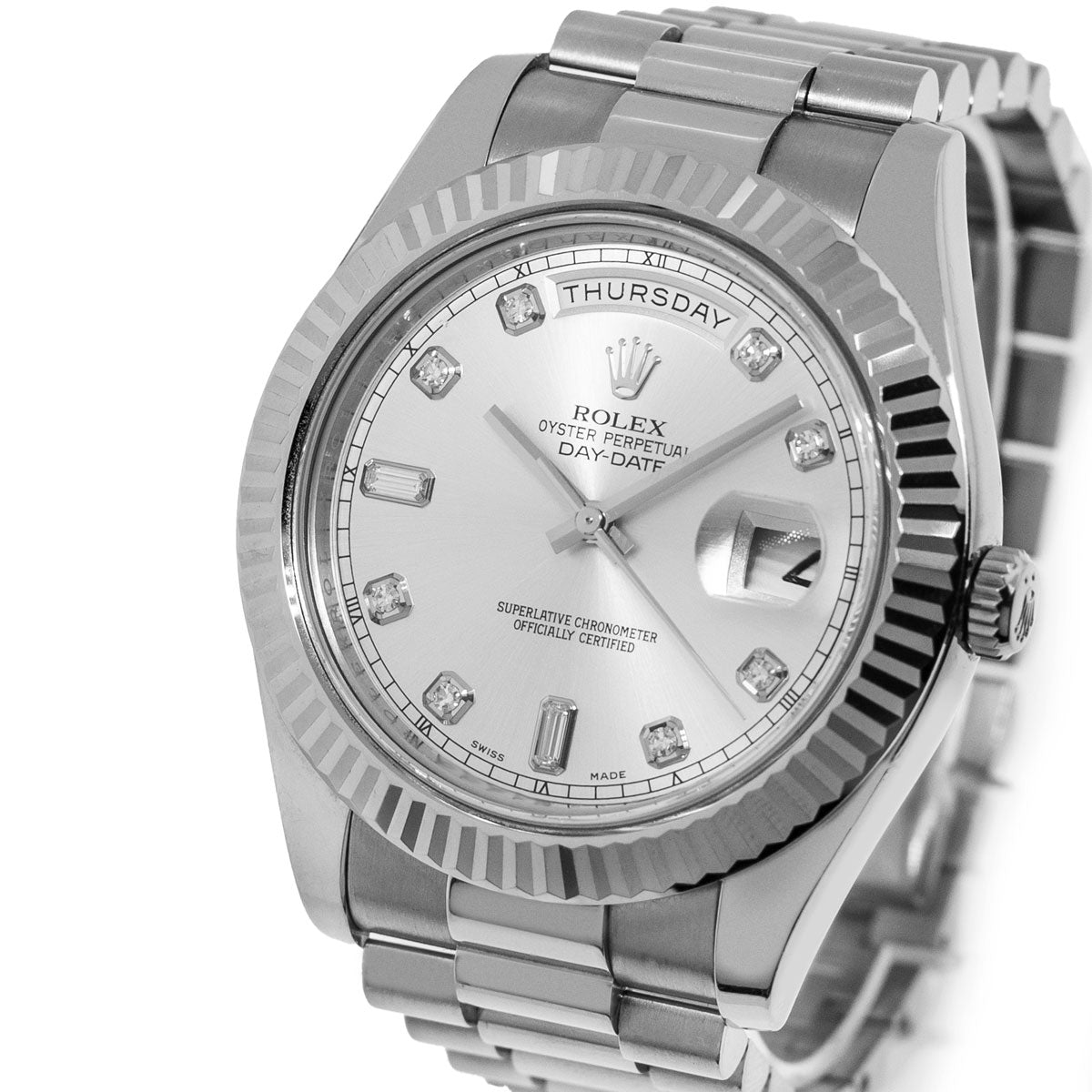 Rolex date silver Clearance