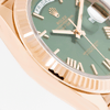 Rolex Day-Date 40mm Everose Gold Olive Green Roman Dial 228235-Da Vinci Fine Jewelry