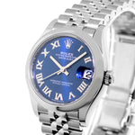 Rolex Datejust 31mm Stainless Steel Blue Roman Dial & Smooth Bezel 278240-Da Vinci Fine Jewelry