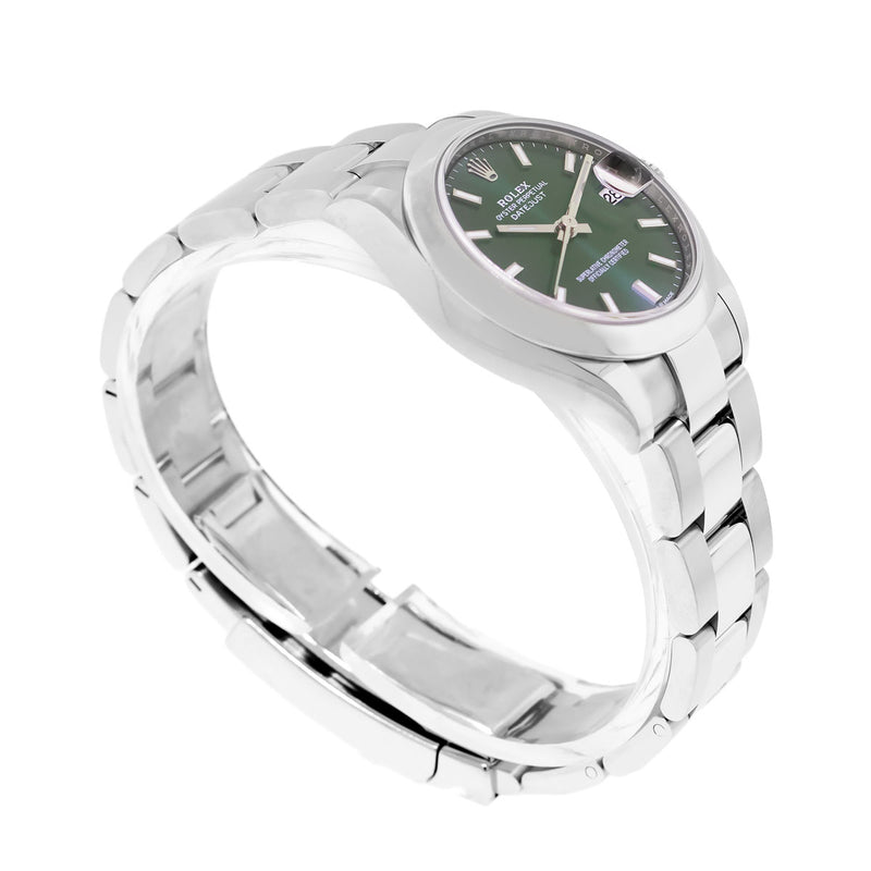 Rolex Datejust 31mm Stainless Steel Mint Green Index Dial & Smooth Bezel 278240-Da Vinci Fine Jewelry