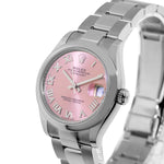 Rolex Datejust 31mm Stainless Steel Pink Roman Dial & Smooth Bezel 278240-Da Vinci Fine Jewelry