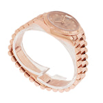 Rolex Datejust 31mm Everose Gold Rose Diamond Dial Fluted Bezel President 278275-Da Vinci Fine Jewelry