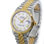 Rolex Datejust 31mm Yellow Gold & Steel White Roman Dial and Fluted Bezel 278273-Da Vinci Fine Jewelry