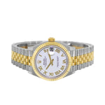 Rolex Datejust 31mm Yellow Gold & Steel White Roman Dial and Fluted Bezel 278273-Da Vinci Fine Jewelry