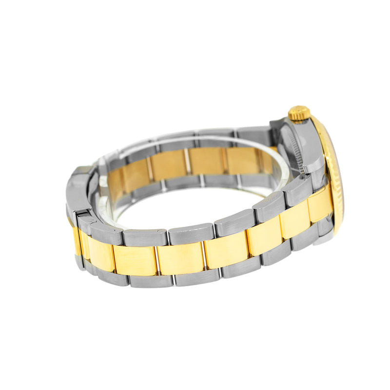 Rolex Lady-Datejust 31mm Yellow Gold & Steel Grey Sunray Roman Dial, Fluted Bezel 278273-Da Vinci Fine Jewelry