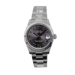 Rolex Datejust 31mm White Gold and Stainless Steel Dark Rhodium Roman Dial Fluted Bezel 278274-Da Vinci Fine Jewelry