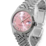 Rolex Datejust 31mm White Gold and Stainless Steel Pink Roman Dial Fluted Bezel 278274-Da Vinci Fine Jewelry