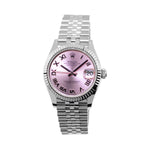 Rolex Datejust 31mm White Gold and Stainless Steel Pink Roman Dial Fluted Bezel 278274-Da Vinci Fine Jewelry