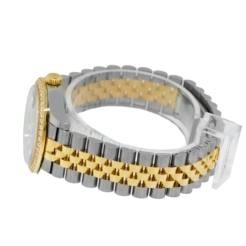 Rolex Lady-Datejust 31mm 18K Yellow Gold & Steel Dark Rhodium Diamond Dial & Diamond Bezel 278383RBR-Da Vinci Fine Jewelry