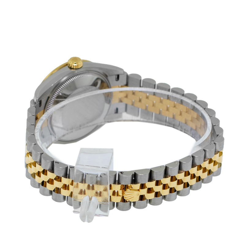 Rolex Lady-Datejust 31mm 18K Yellow Gold & Steel Dark Rhodium Diamond Dial & Diamond Bezel 278383RBR-Da Vinci Fine Jewelry