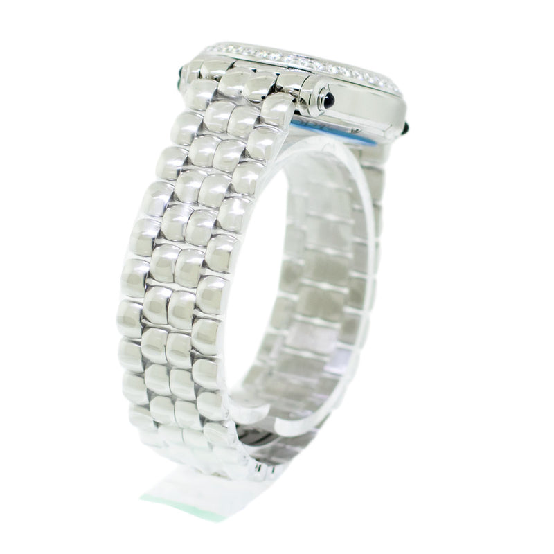 Chopard Happy Sport 33mm Stainless Steel Mother of Pearl Roman/Diamond Dial and Diamond Bezel 278610-3002-Da Vinci Fine Jewelry