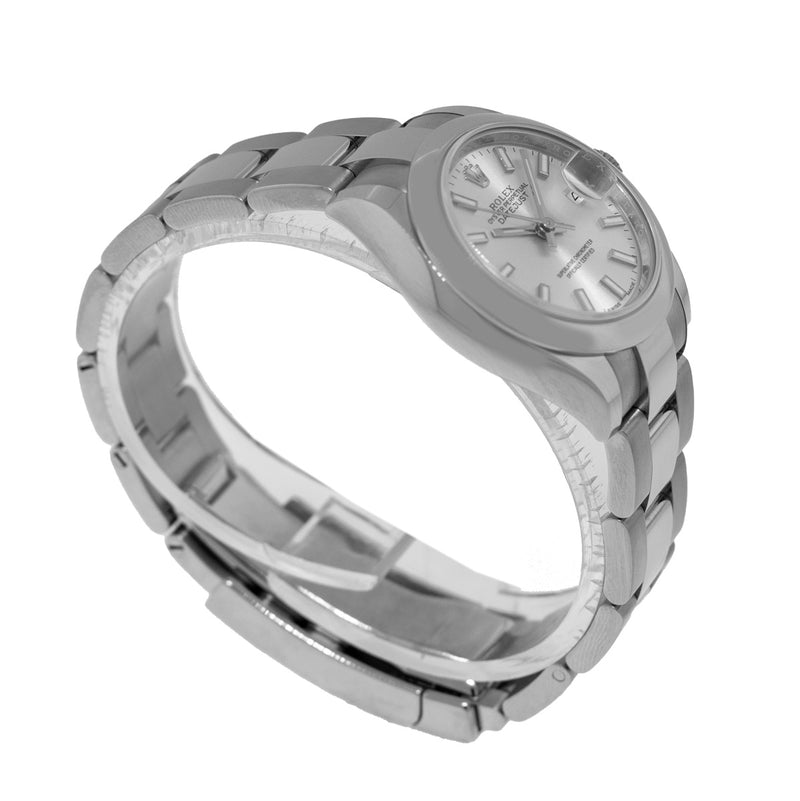 Rolex Lady-Datejust 28mm Stainless Steel Silver Index Dial & Smooth Bezel 279160-Da Vinci Fine Jewelry