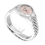 Rolex Lady-Datejust 28mm White Gold Steel Pink Diamond Dial Fluted Bezel 279174-Da Vinci Fine Jewelry