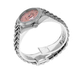 Rolex Lady-Datejust 28mm White Gold Steel Pink Roman Dial Fluted Bezel 279174-Da Vinci Fine Jewelry