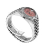 Rolex Lady-Datejust 28mm White Gold Steel Pink Roman Dial Fluted Bezel 279174-Da Vinci Fine Jewelry