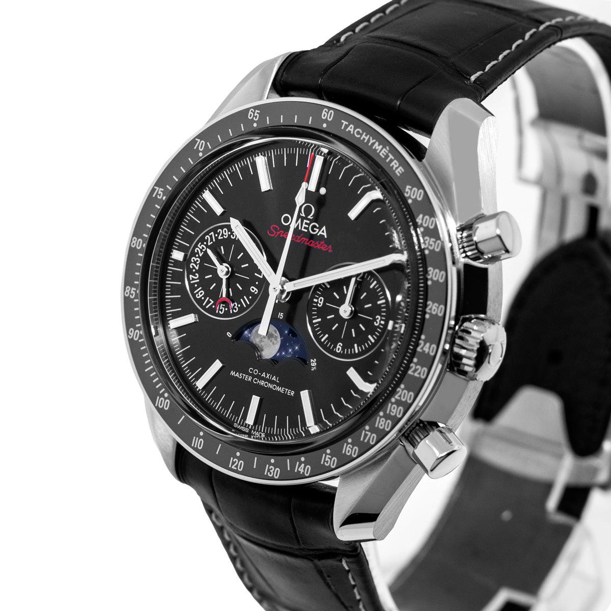 OMEGA Speedmaster 自動巻き ブラック Omega Speedmaster Professional Moonwatch Black Dial Leather