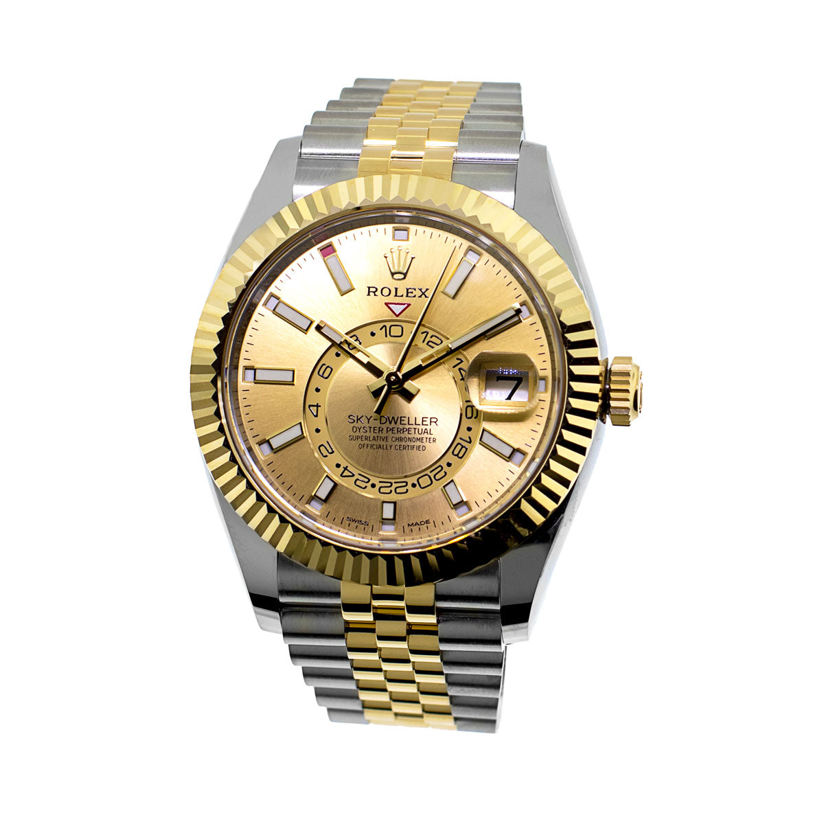 Rolex sky top dweller gold steel