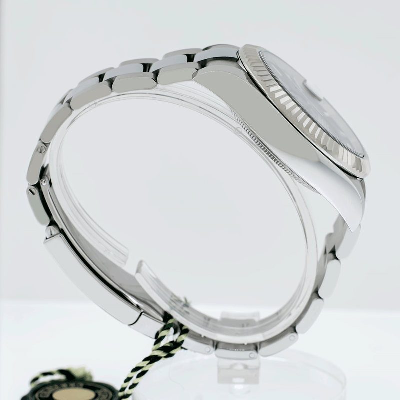 Rolex Sky-Dweller 42mm White Gold & Steel Black Index Dial & Fluted Bezel 336934-Da Vinci Fine Jewelry