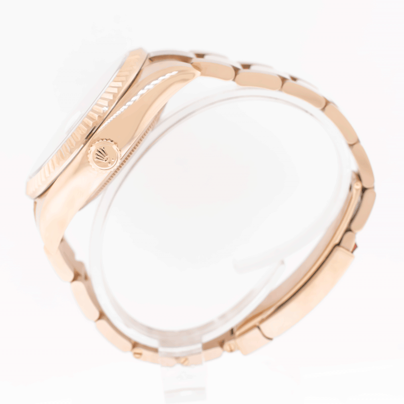 Rolex Sky-Dweller 42mm Everose Gold White Index Dial Fluted Bezel 326935-Da Vinci Fine Jewelry