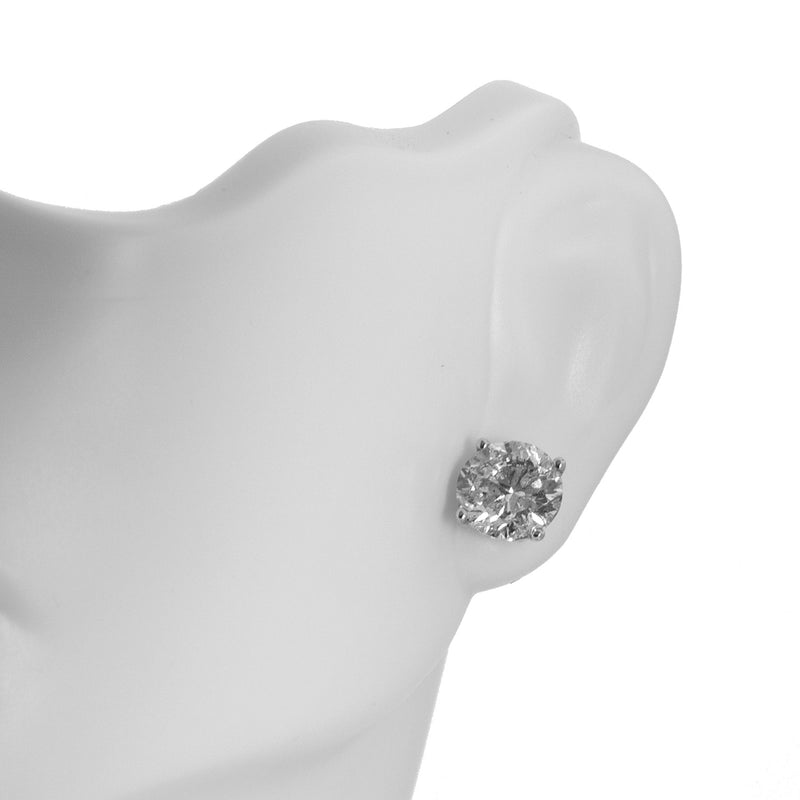 Diamond Stud Earrings - 14K White Gold - 4.70ct-Da Vinci Fine Jewelry
