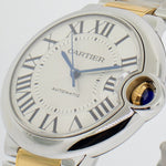 Cartier Ballon Bleu 33mm Yellow Gold & Steel White Roman Dial W2BB0012-Da Vinci Fine Jewelry