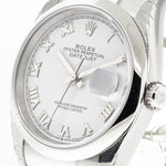 Rolex Datejust 36mm Stainless Steel White Roman Dial & Domed Bezel 126200-Da Vinci Fine Jewelry