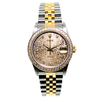 Rolex Lady-Datejust 31mm Yellow Gold Steel Champagne Jubilee Diamond Dial & Bezel 68273-Da Vinci Fine Jewelry