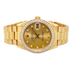 Rolex Lady-Datejust 31mm Yellow Gold Champagne Diamond Dial & Bezel 68278-Da Vinci Fine Jewelry