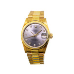Rolex Lady-Datejust 31mm Yellow Gold Rhodium Diamond Dial & Fluted Bezel 68278-Da Vinci Fine Jewelry