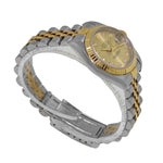 Rolex Datejust 26mm Yellow Gold Steel Champagne Diamond Dial & Fluted Bezel 69173-Da Vinci Fine Jewelry