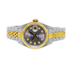 Rolex Lady-Datejust 26mm Yellow Gold Steel Dark Rhodium Diamond Dial & Fluted Bezel 69173-Da Vinci Fine Jewelry