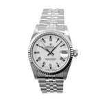 Rolex Lady-Datejust 31mm White Gold and Steel White Roman Dial & Fluted Bezel 68274-Da Vinci Fine Jewelry